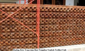 Dinding Bata Trapesium Buat Tampilan Tembok Terlihat Unik