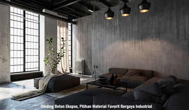 Dinding Beton Ekspos, Pilihan Material Favorit Bergaya Industrial